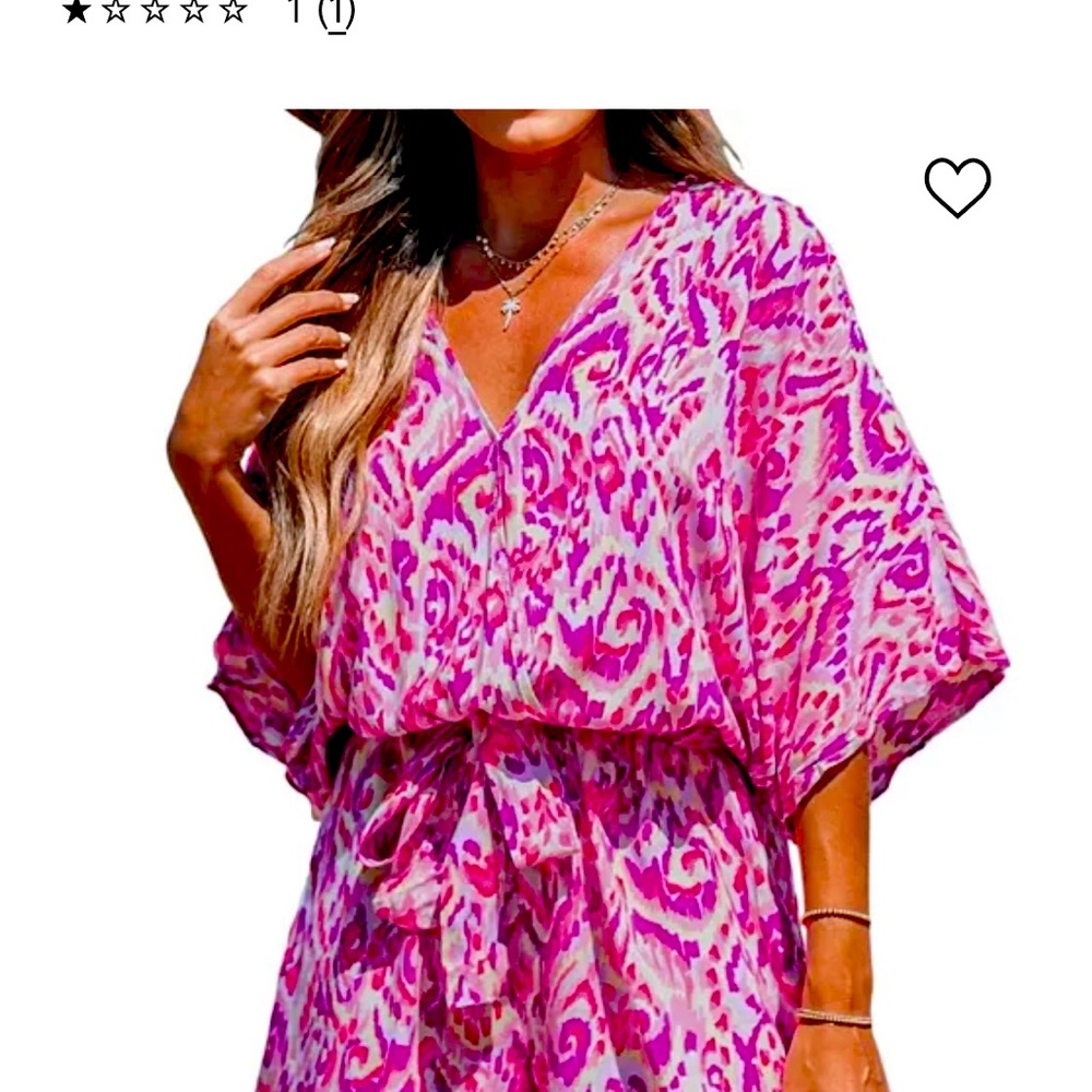 Cupshe loose leg romper in  Pink